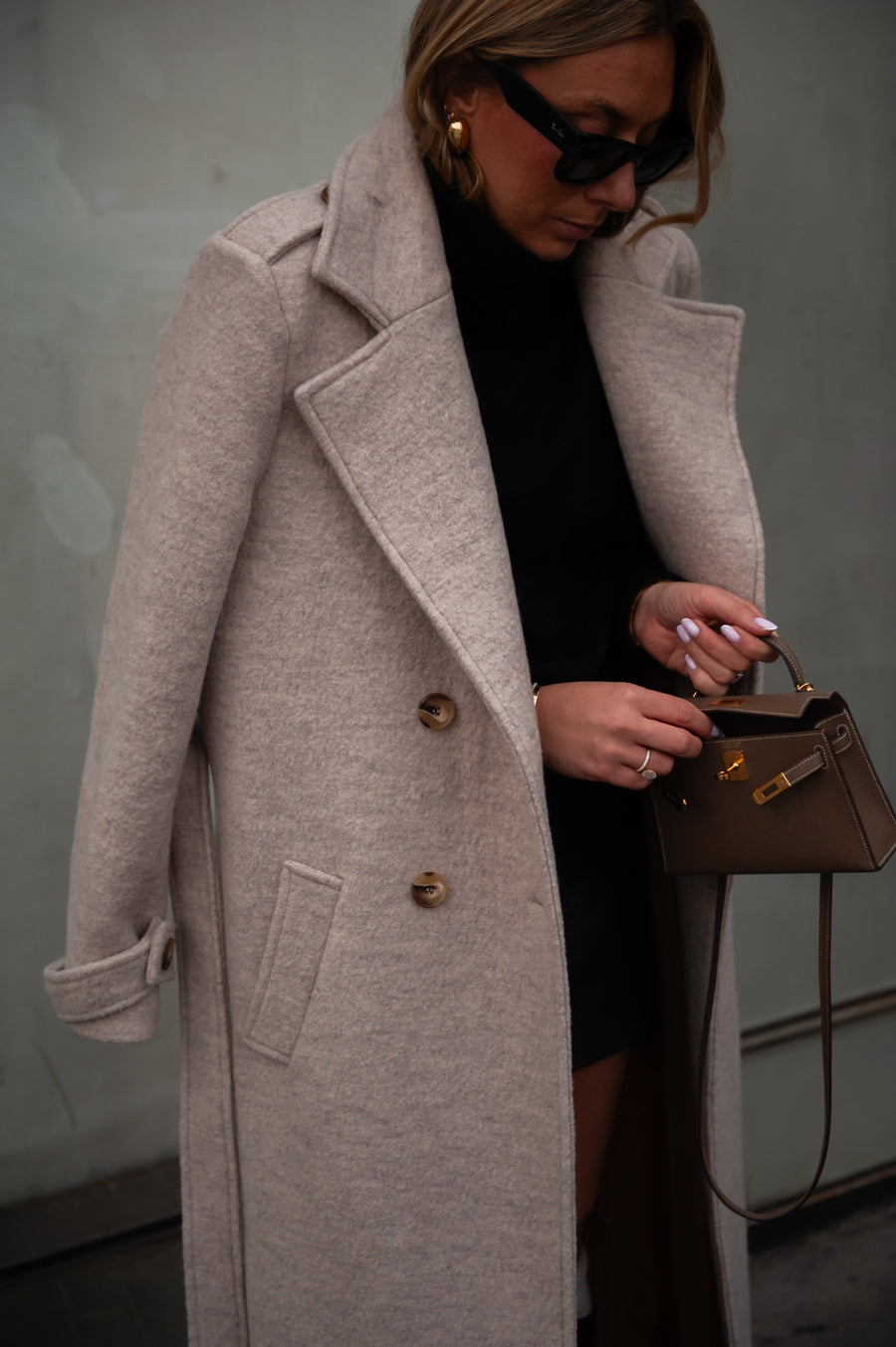 BROOKLYN manteau beige version longue