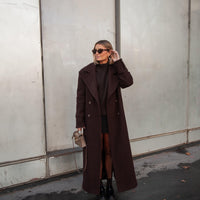 CLYDE manteau choco laine