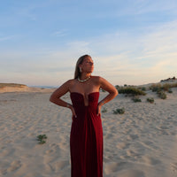 KOS robe burgundi