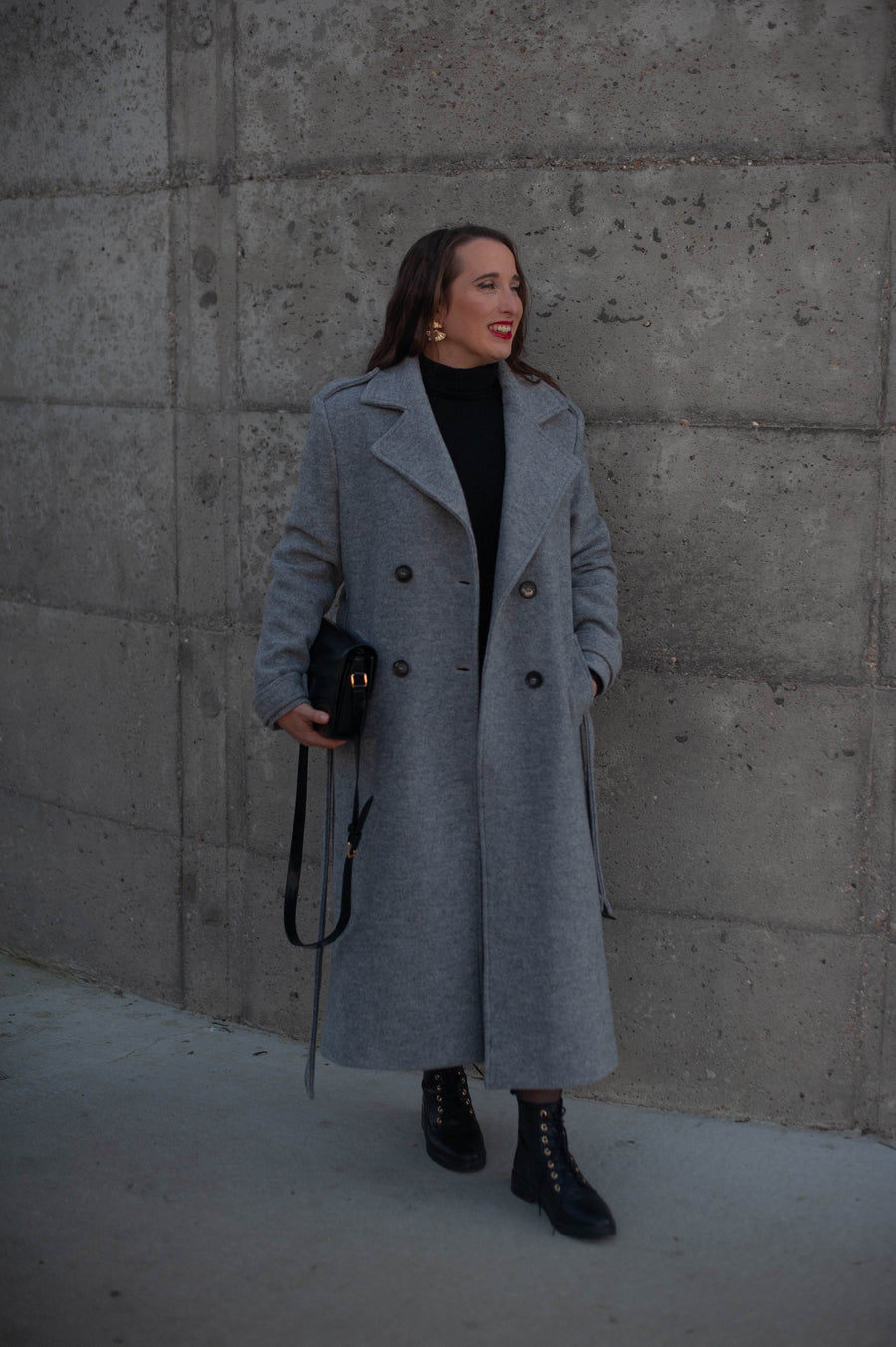 BROOKLYN manteau gris clair version courte