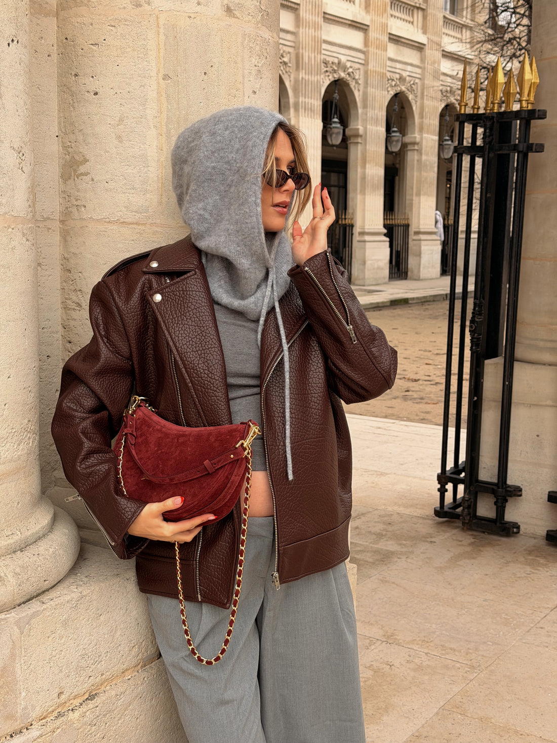 HAMILTON veste perfecto burgundi choco