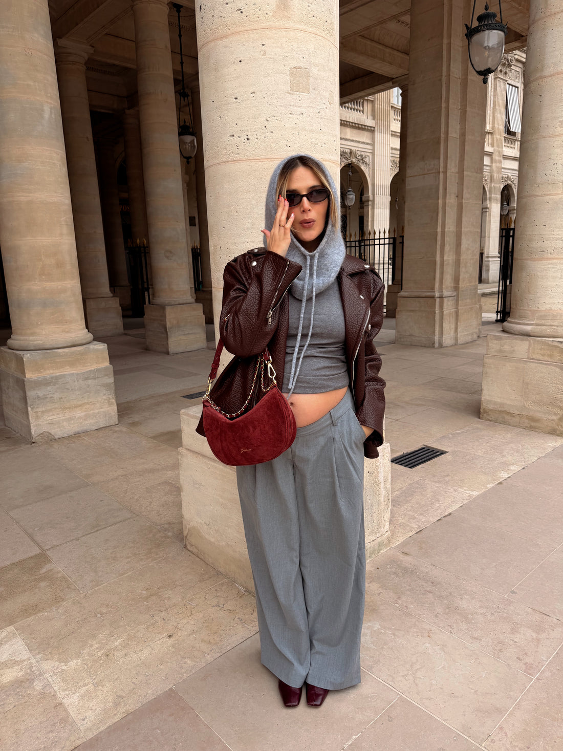 HAMILTON veste perfecto burgundi choco