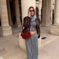 HAMILTON veste perfecto burgundi choco