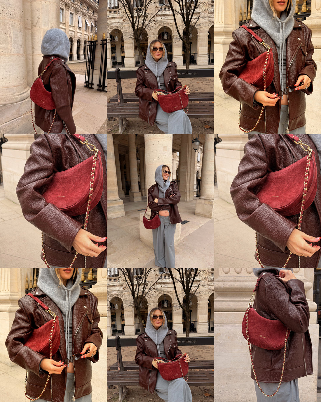 HAMILTON veste perfecto burgundi choco