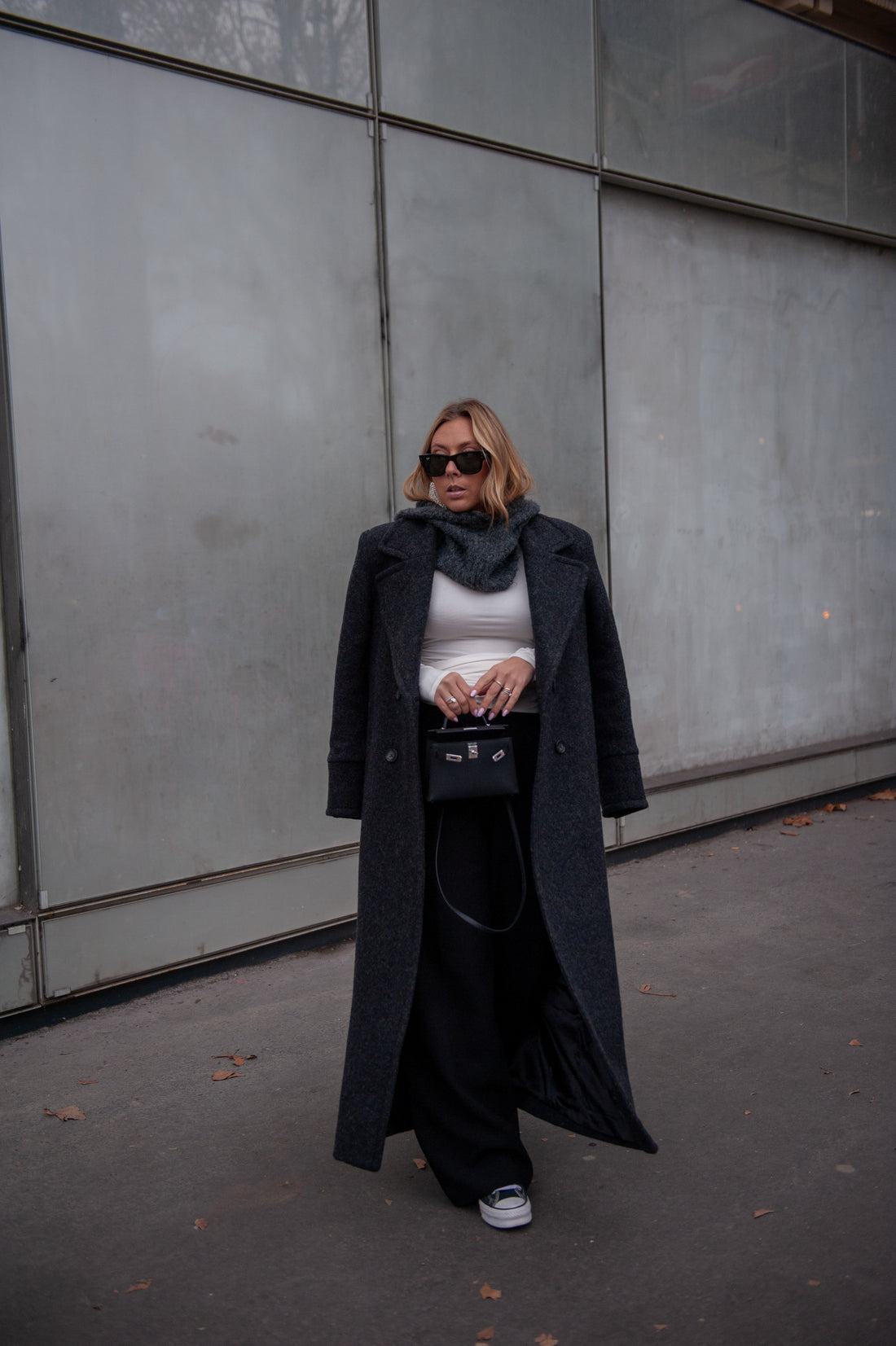 CLYDE manteau anthracite laine