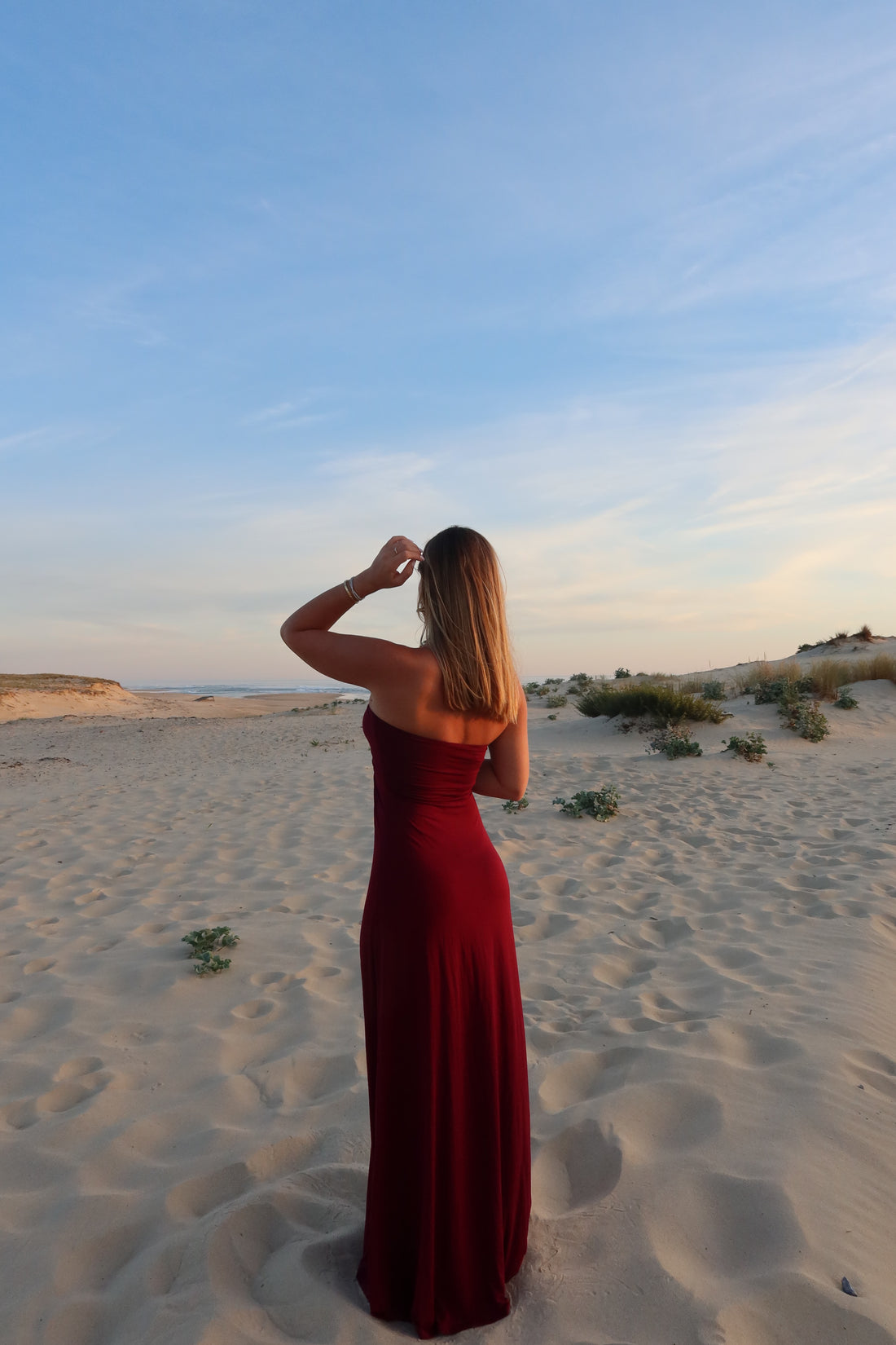 KOS robe burgundi