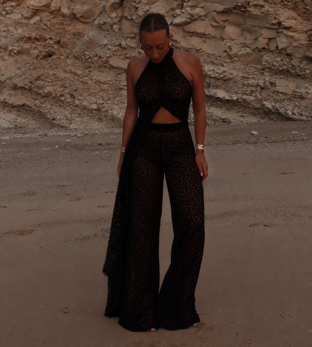 OXIA top dentelle noir