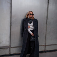 CLYDE manteau anthracite laine