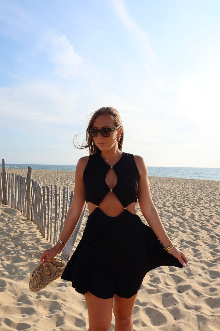 EGINE robe patineuse noire