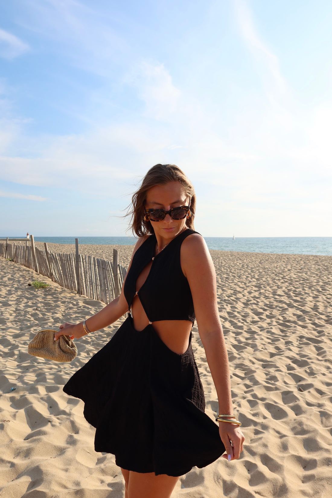 EGINE robe patineuse noire