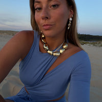MILOS robe bleu azur