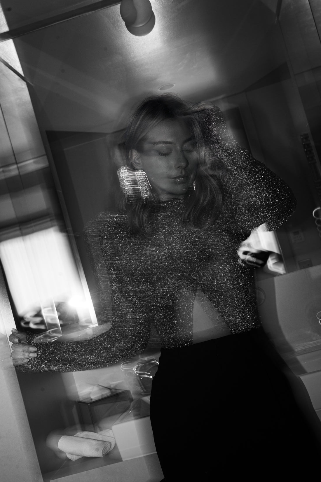 CAMBRIDGE body silver lurex