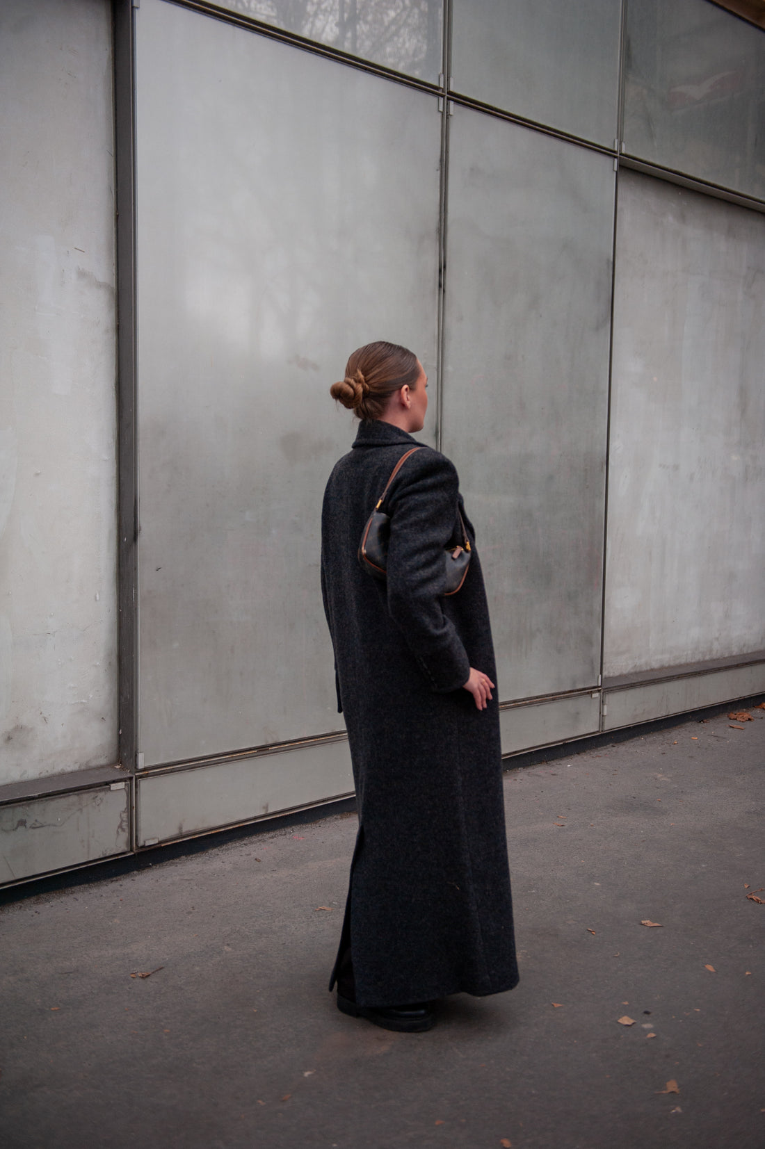 CLYDE manteau anthracite laine