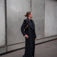 CLYDE manteau anthracite laine