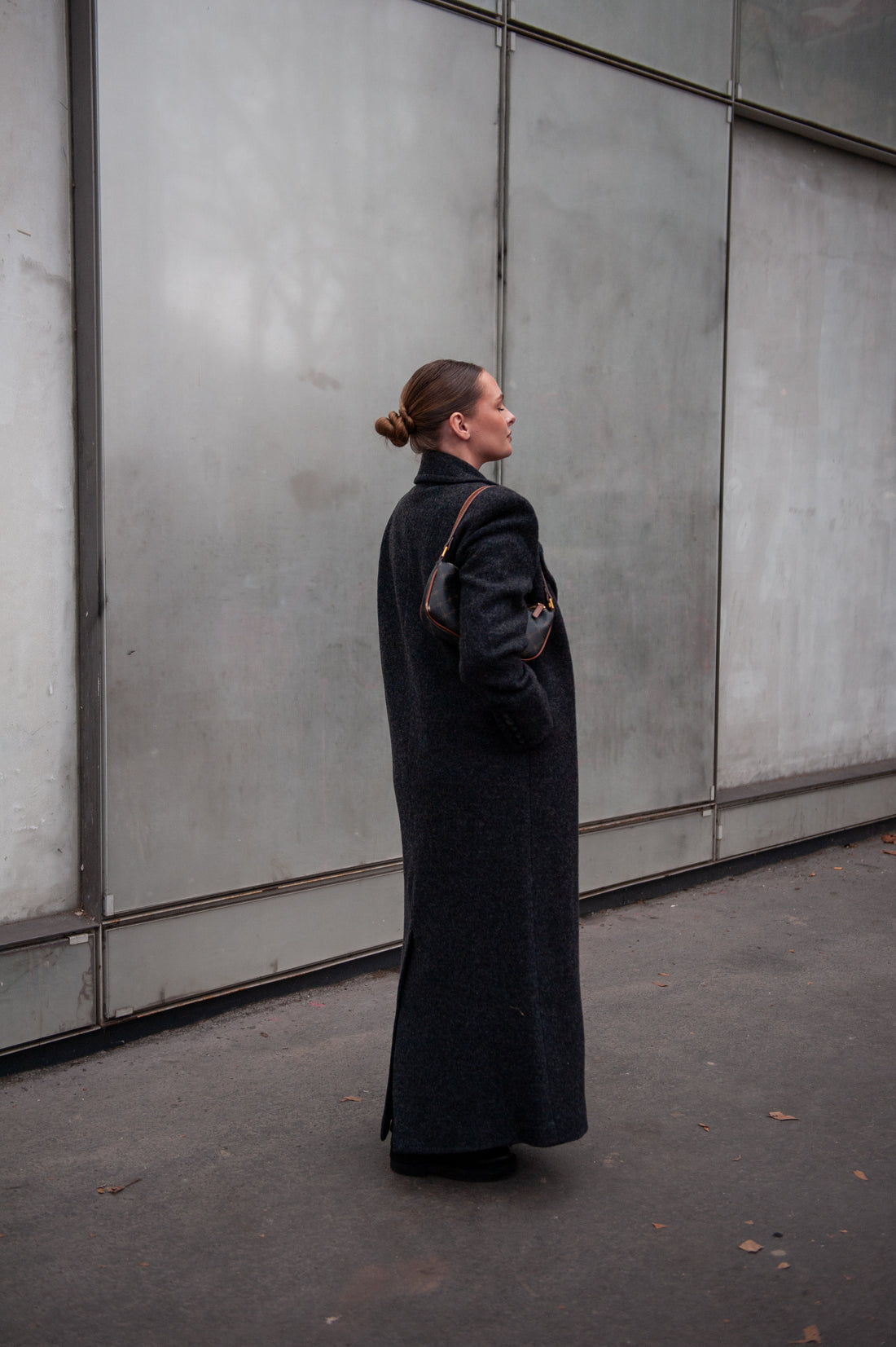 CLYDE manteau anthracite laine