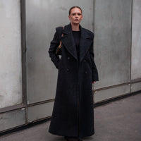 CLYDE manteau anthracite laine