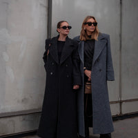 CLYDE manteau anthracite laine