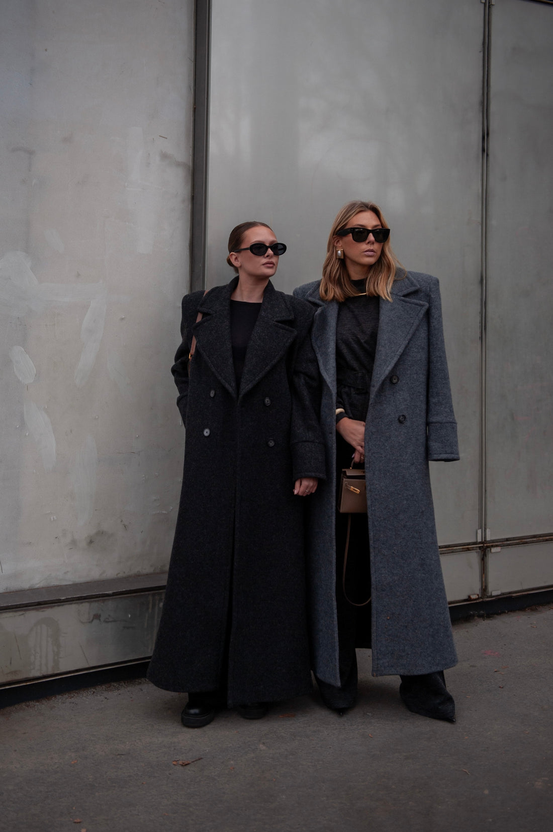 CLYDE manteau gris foncé laine