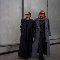 CLYDE manteau anthracite laine