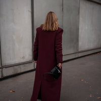 CLYDE manteau burgundi laine