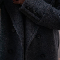 CLYDE manteau anthracite laine