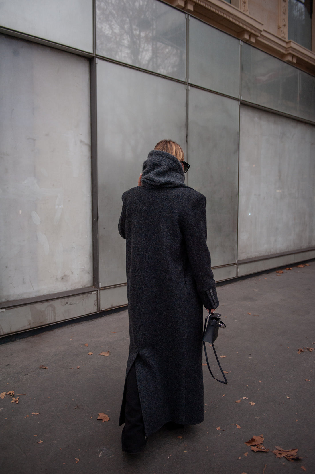 CLYDE manteau anthracite laine