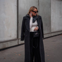 CLYDE manteau anthracite laine