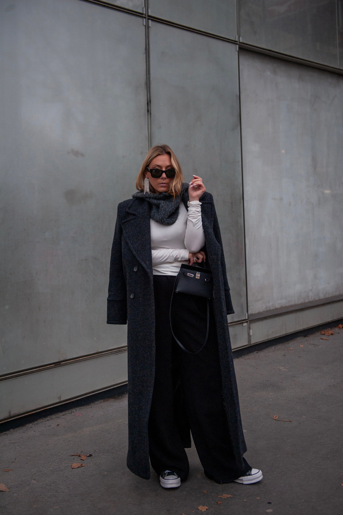 CLYDE manteau anthracite laine