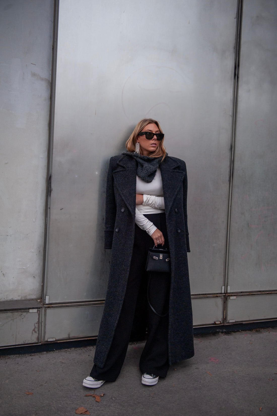 CLYDE manteau anthracite laine