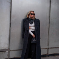 CLYDE manteau anthracite laine