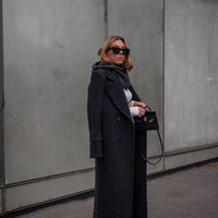 CLYDE manteau anthracite laine