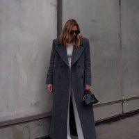 CLYDE manteau gris foncé laine