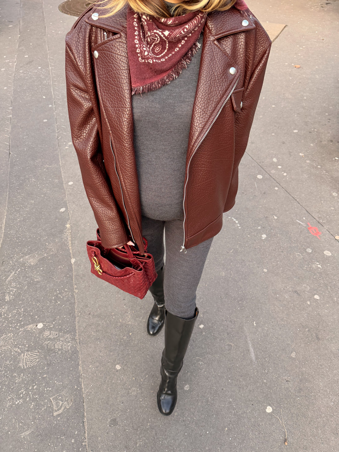 HAMILTON veste perfecto burgundi choco