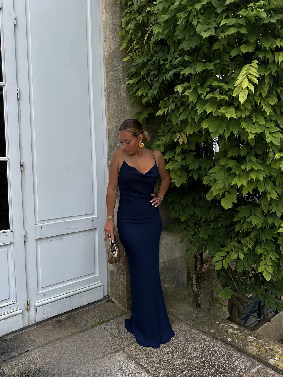 FIGARI robe longue navy