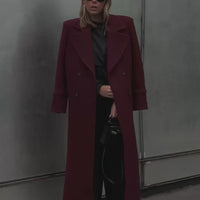 CLYDE manteau burgundi laine