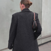 CLYDE manteau anthracite laine