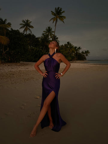 Robe MALENGA longue violet